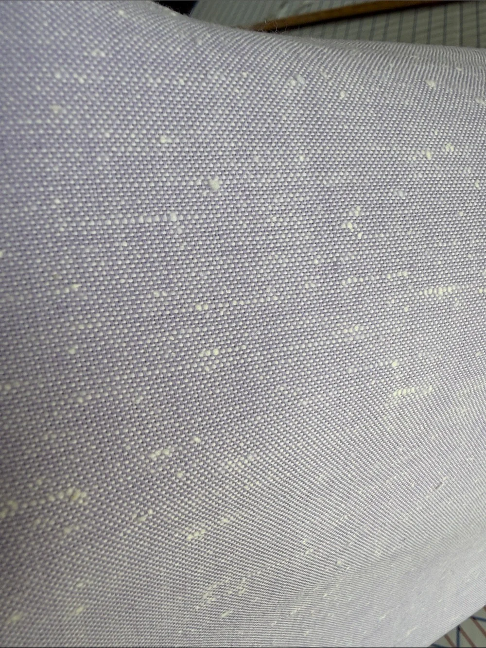 Vintage Lavender Linen Like Blend Slub Fabric 1 Yard x 44 Textured Woven Lilac